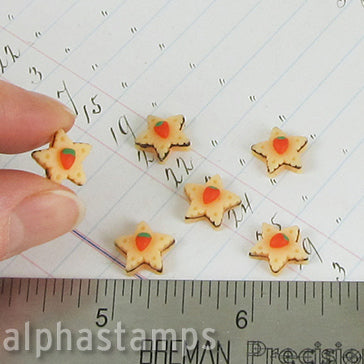 Tiny Resin Christmas Star Cookie Cabochons