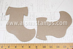 Chipboard Christmas Elf Stocking*