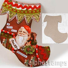 Chipboard Christmas Elf Stocking*