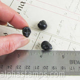 Black Stone Skull Beads - 12mm