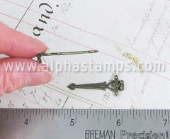 Fancy Strap Hinges w Pins - Set of 2