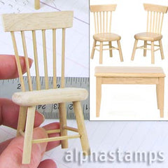 Unfinished Kitchen Table & Chairs Set - SOLD OUT