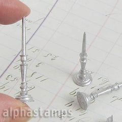 Tall Cast Metal Candlesticks