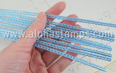 Thin Looped Dresden Borders - Light Blue