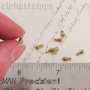 Tiny Raw Brass Drops