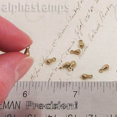 Tiny Raw Brass Drops*