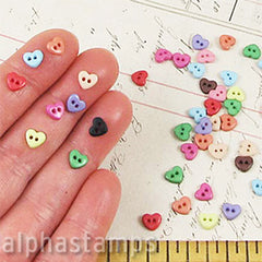 6mm Heart Buttons - SOLD OUT