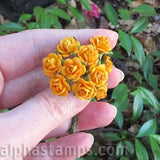 Tiny Paper Roses - Orange