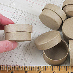 Tiny Round Paper Mache Box Set - SOLD OUT