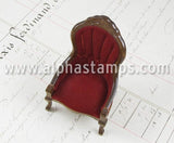 Red Victorian Armchair