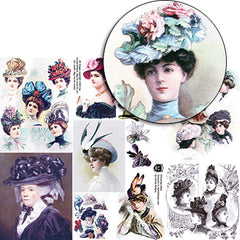 Victorian Hats Collage Sheet