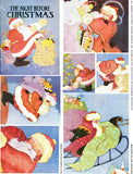 Watercolor Santas Collage Sheet