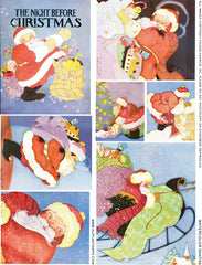 Watercolor Santas Collage Sheet