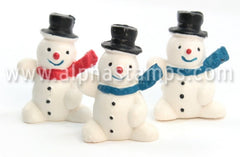 Waving Snowman in Top Hat