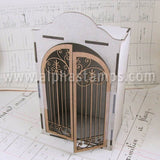 Wrought Iron Gate for Arched Shrine Shadowbox