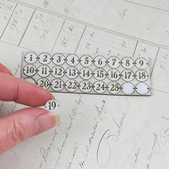 Tiny Number Plates White - SOLD OUT