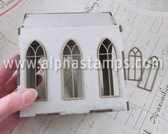 Gothic Window Overlays for Mausoleum