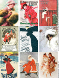 Winter Beauties ATCs Collage Sheet