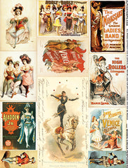 Women Circus Performers Collage Sheet