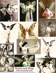 Women With Wings Collage Sheet