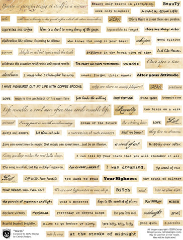 Words Collage Sheet