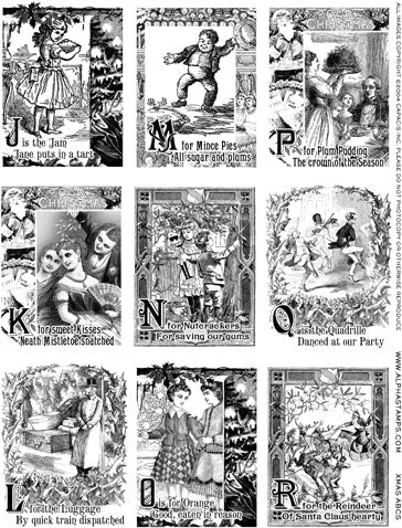 Christmas ABCs - J-R Collage Sheet