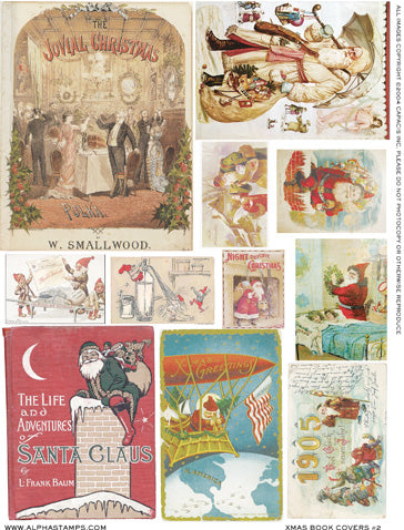 Xmas Book Covers #2 Collage Sheet
