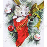 Christmas Kitty Cats Collage Sheet